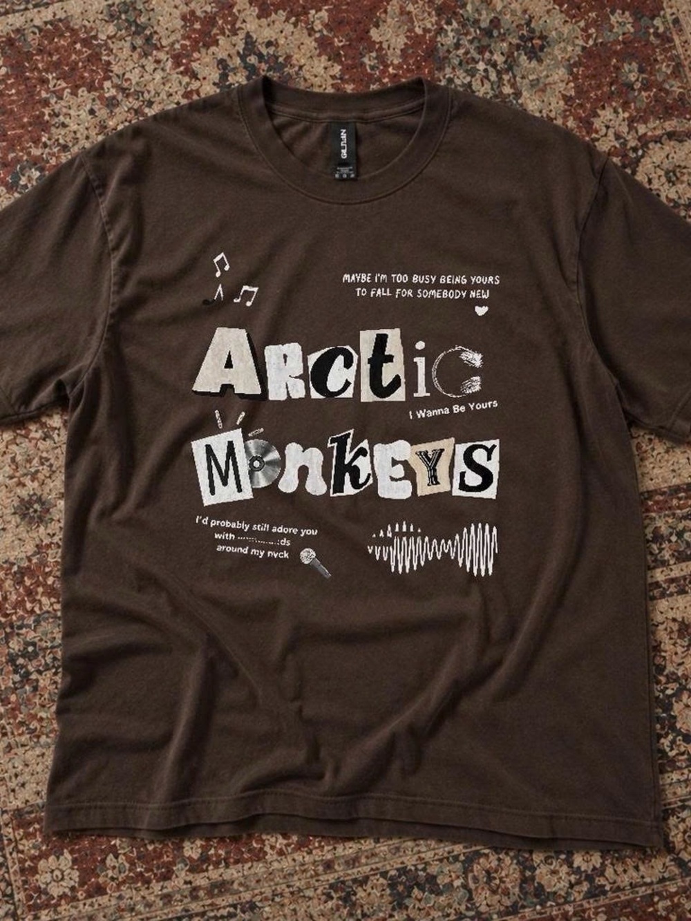 Gildan Brown Arctic Monkeys Graphic Tee